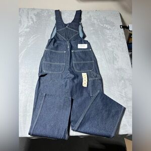 NWT Vintage Roebucks Bib Overall Men’s Size 30x30 Blue Denim